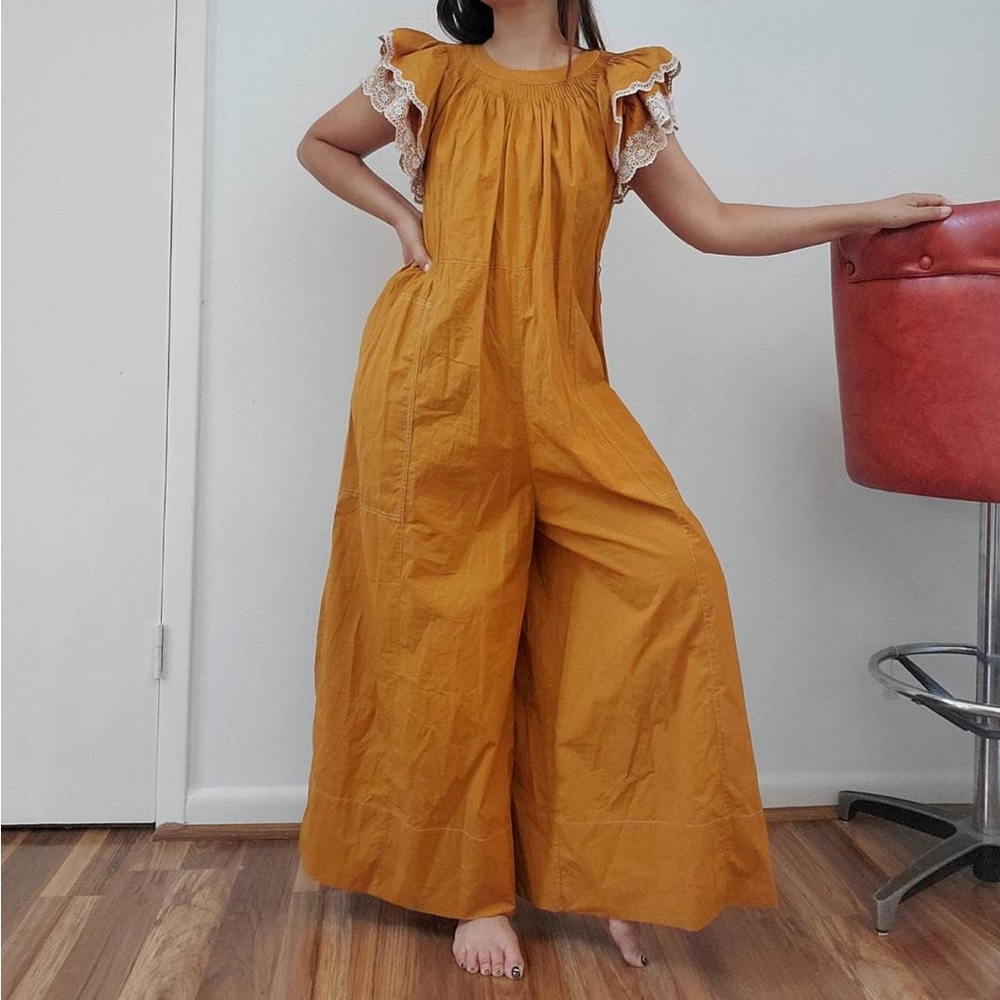 Ulla Johnson Yellow Jumpsuit Wide Legs